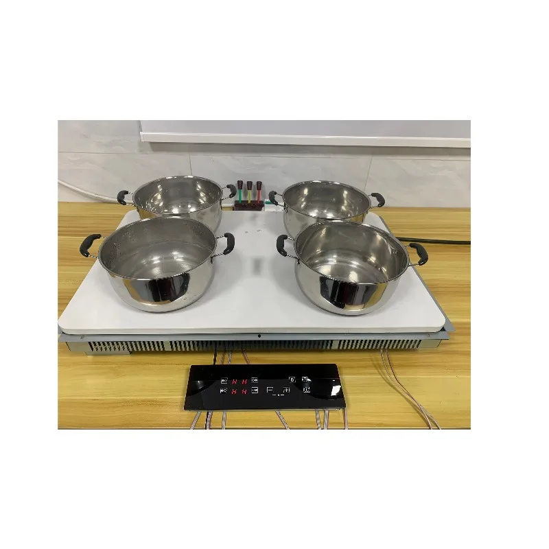 Airo 4-Burner Ceramic Induction Cooktop Built-In Electric Stove 9 Power Levels Touchpad Control Steam Boil Aluminum Alloy