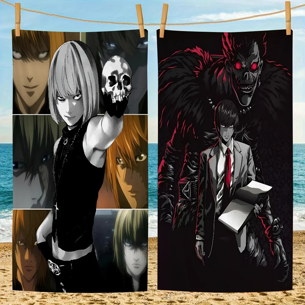 Thrilling Anime Death Note Microfiber Beach Towel Absorbent Quick Dry Soft Yoga Swimming Resort Mountain Climbing Towel