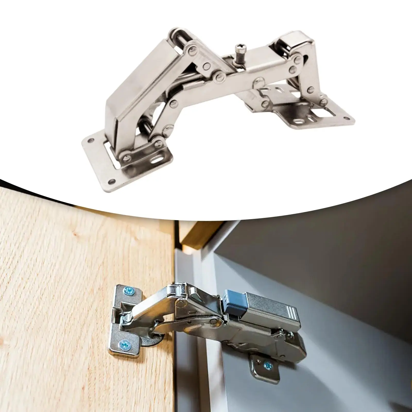 180 Degree Hinges Frameless Cabinet Hinges Hydraulic Soft Close Hinges Kitchen Cupboard Doors Hinges Cold Rolled Steel Material