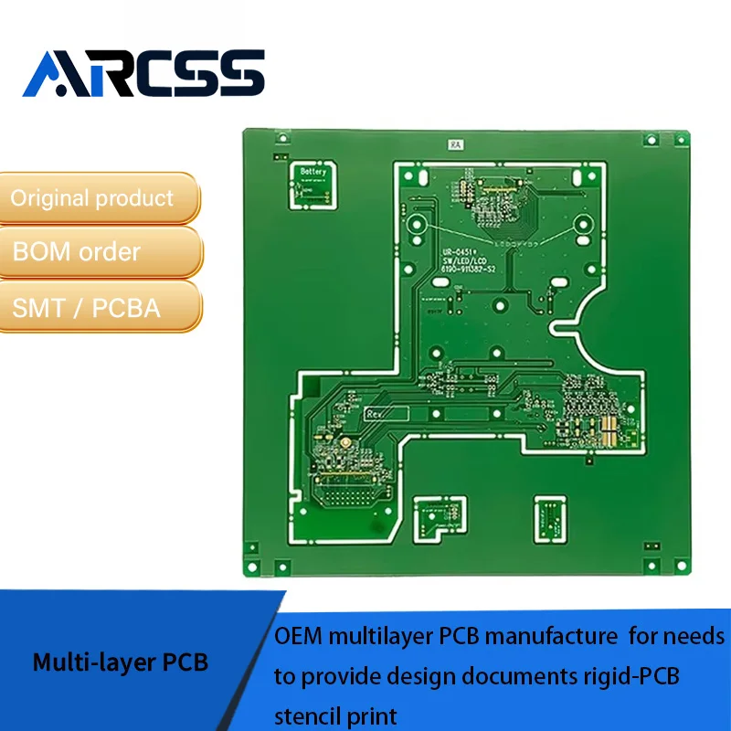 تصنيع ثنائي الفينيل متعدد الطبقات OEM لاحتياجات توفير مستندات التصميم طباعة استنسل PCB الصلبة