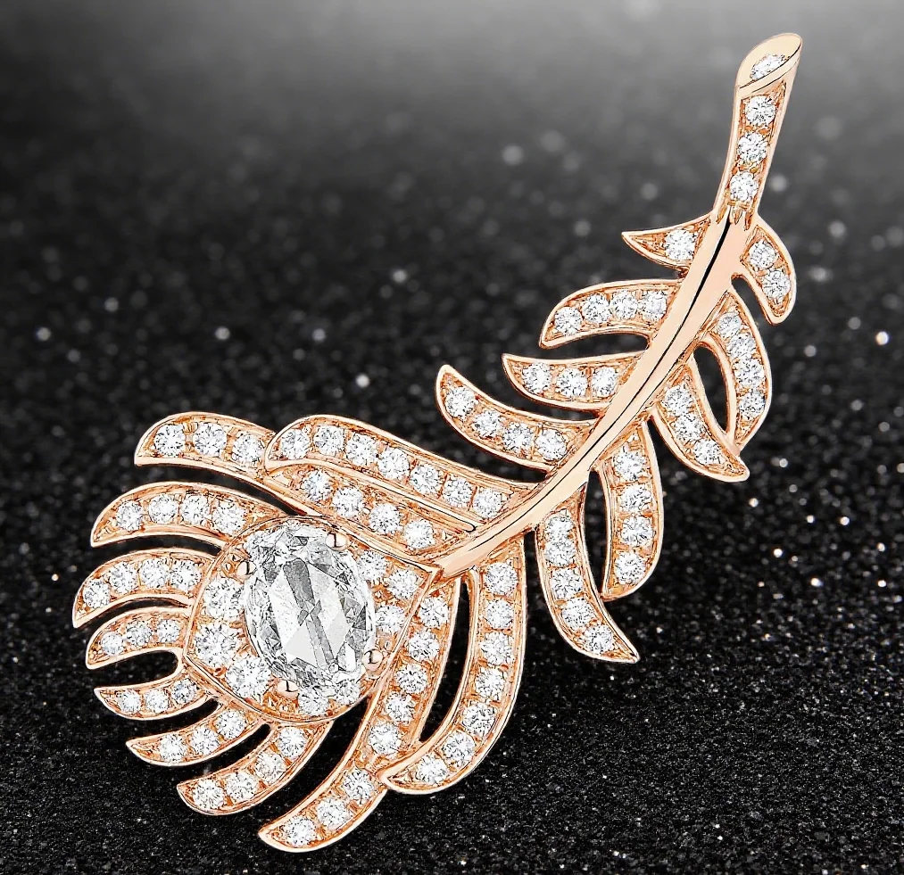 

Fashionable feather 925 women's earrings multifunctional sweet girl fashion birthday Valentine's Day gift accessories