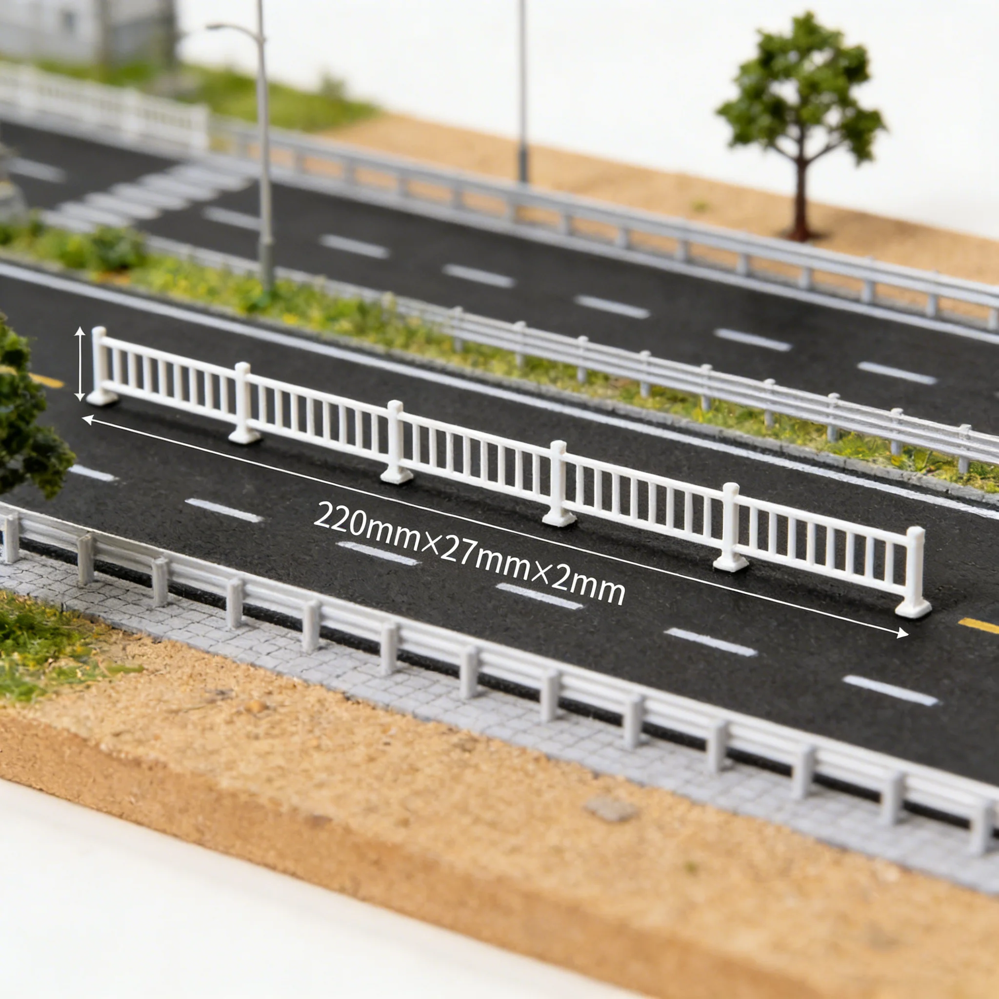 

DIY Sand Table Model Railings Simulation Road Fences Highway Guardrails Miniature Barriers Accessories for Toy Scene Making