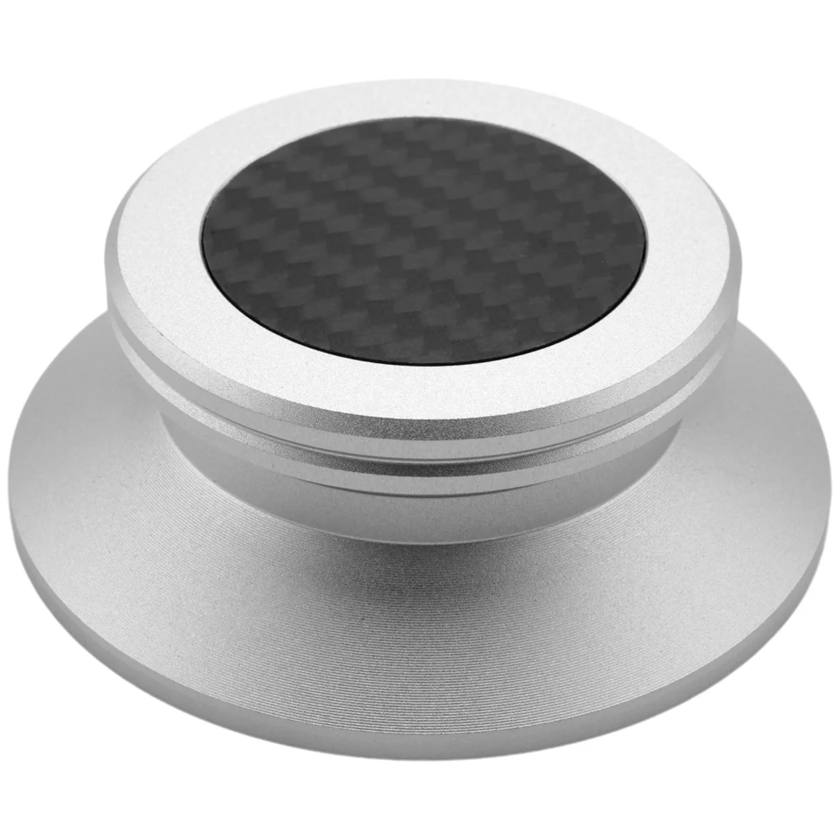 Record Weight Stabilizer with Soft Protective Pad for Hifi Vinyl LP Disc Record Player Profile (Silver)