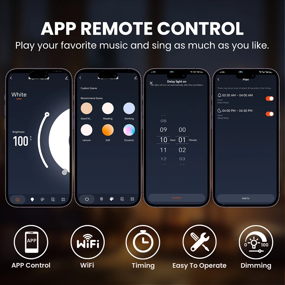 Dimmable 220V COB LED Strip Light WIFI Bluetooth Wall Touch 23key Remote Control Power Kit 288LED Flex Tape IP67 Waterproof Lamp