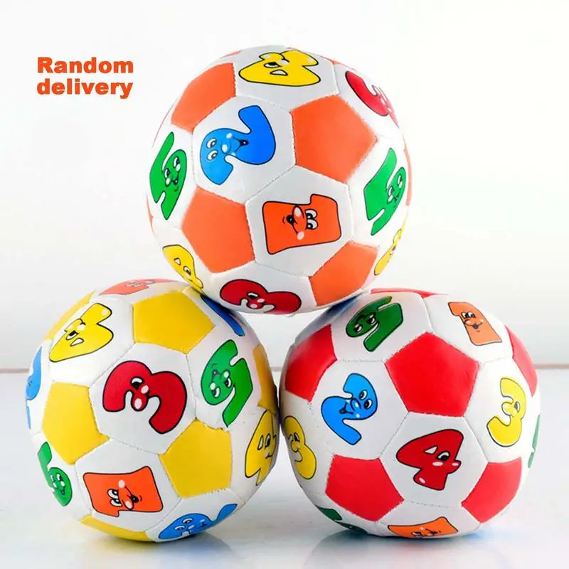 

Спортивный мяч для малышей, игрушка, сжимаемые детские маленькие мячи для декомпрессии, цифровые футбольные игрушки, мячи для раннего развития детей для дома