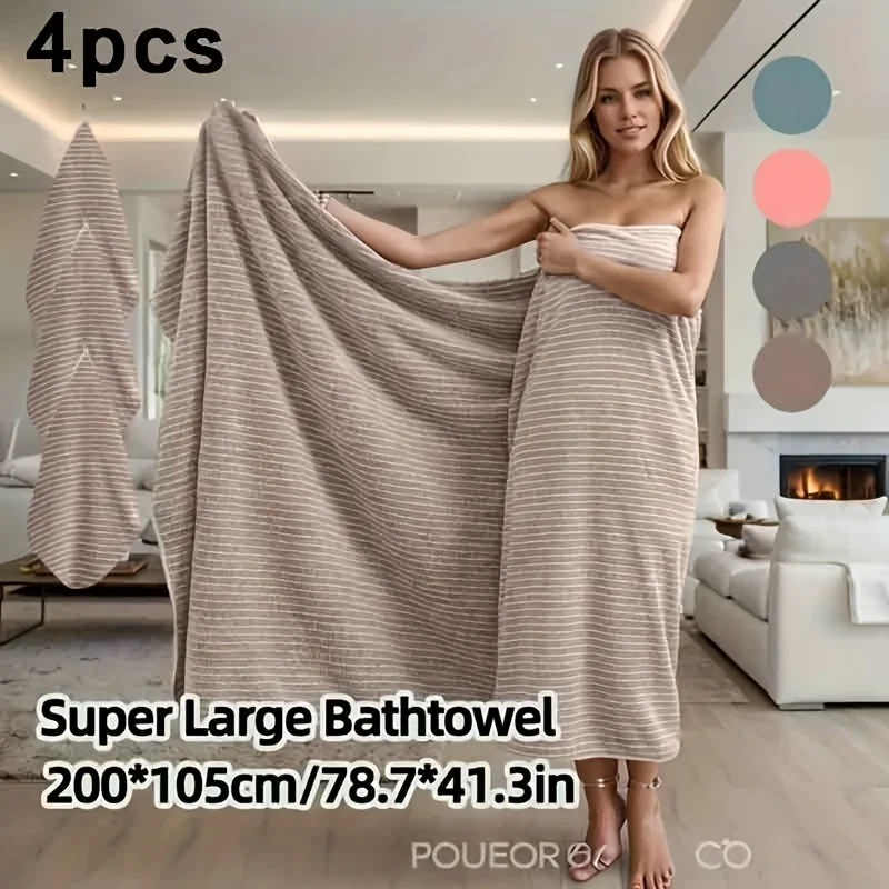XL Quick-Dry Bath Towel Gift Set 4