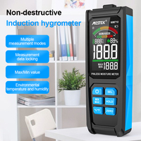 Mestek Non-Contact Inductive Wood Moisture Meter Data Hold Color Screen Digital Wood Timber Ambient Temperature Humidity Tester