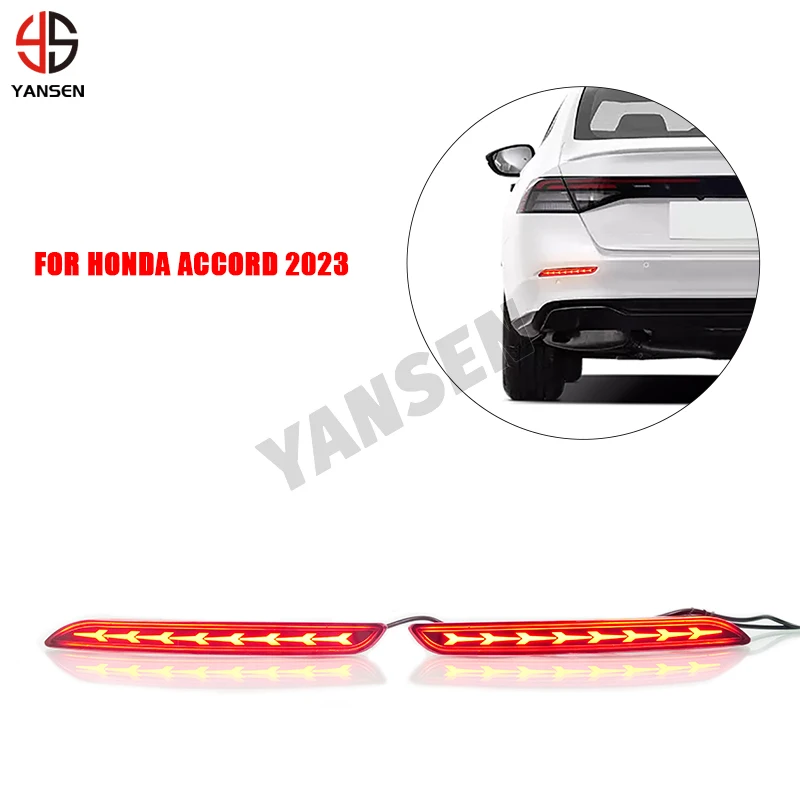 

LED Rear Bumper Light Tail Brake Light For Honda Accord 2023 Rear Fog Lamp Turn Signal Reflector Motif Lights