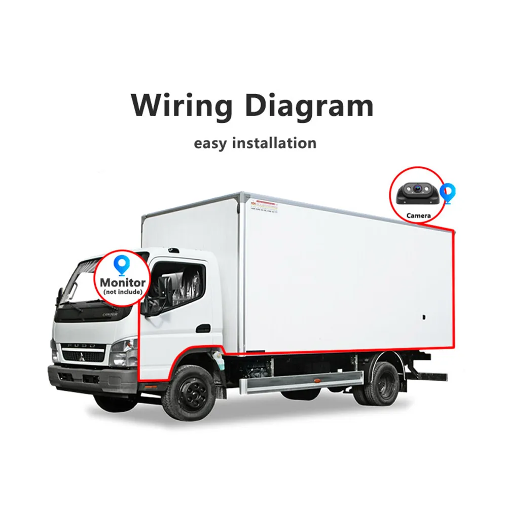 SMARTOUR 4PIN Heavy Duty Metal Case AHD 1080P Sensor Rear View Camera Backup Reversing Waterproof 12-24v For Caravan Truck Bus