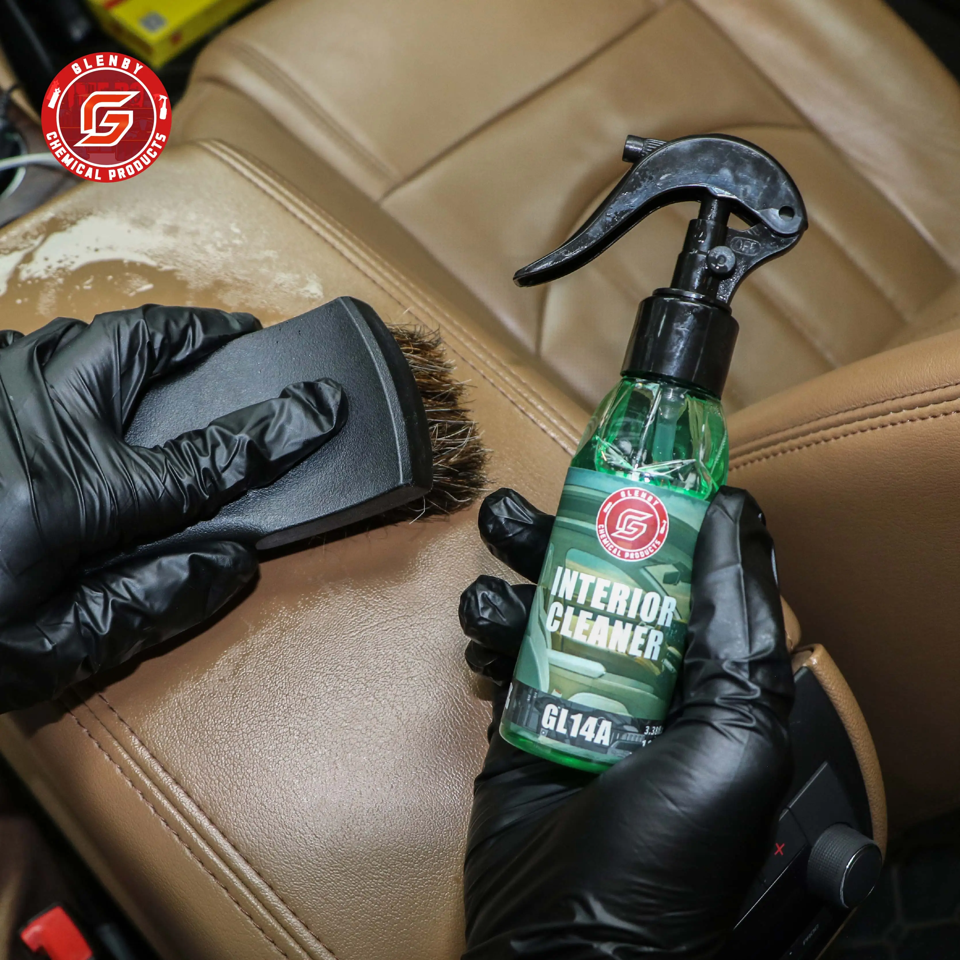 GLenby professional interior cleaner car detailing cleaning foam for car seat car polish wax image 5