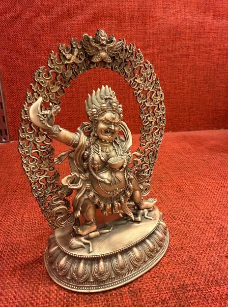 15CM Tibet Inner Yama Dharma Protector Buddha Copper Statue
