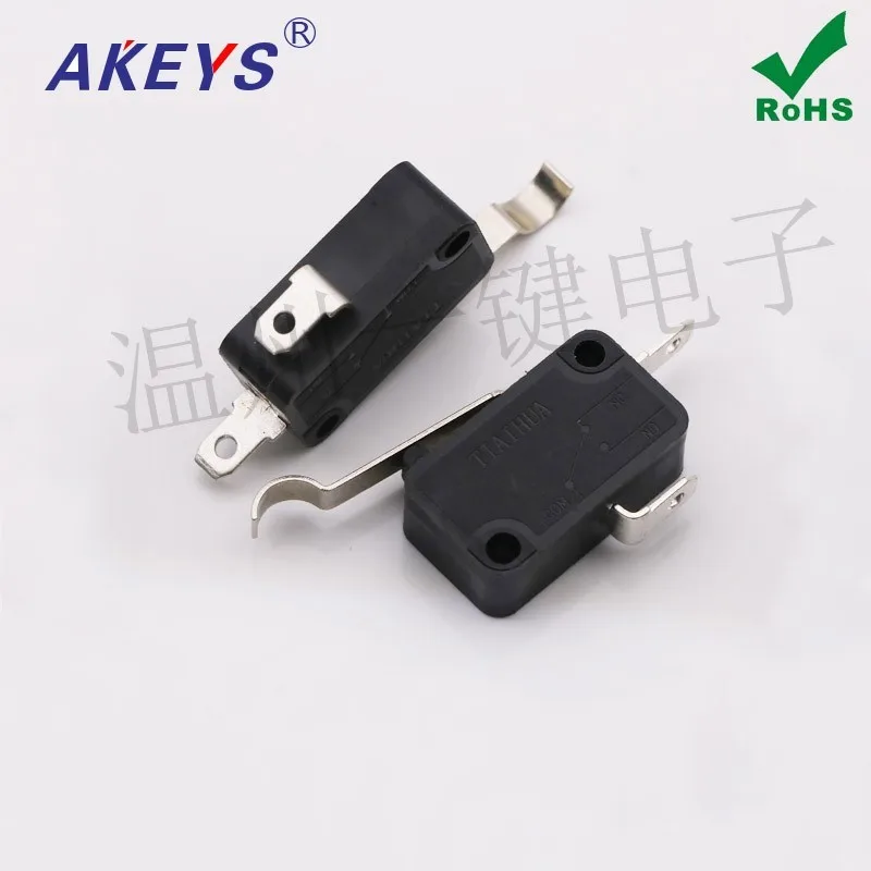 10PCS MS-022D micro switch 2 foot with curved handle car wash machine water gun rice cooker water heater stroke switch