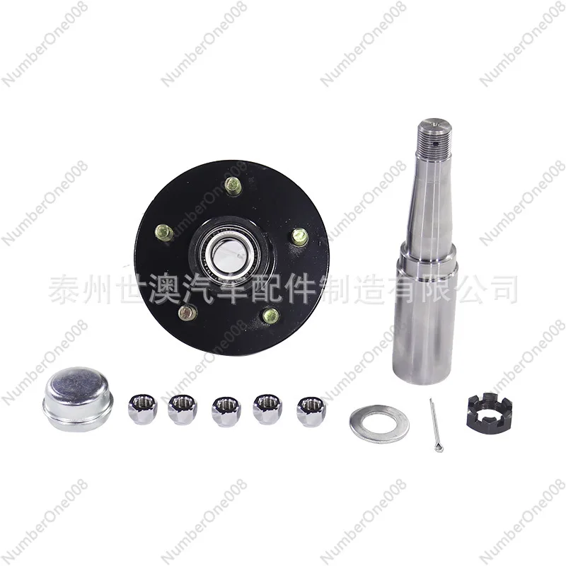 Rakitan Hub Trailer 5-Lug 3500 lbs, Hub & Drum Roda Pengganti untuk As Torsi, Suku Cadang Trailer Premium 46210BTSR