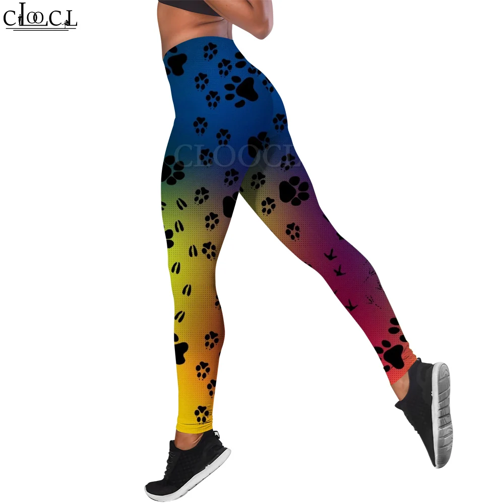 MSIEESO-Leggings femininas com estampa de pata, calças fitness, sudorese apertada, roupas esportivas, leggings push-up, calças de ginástica, moda