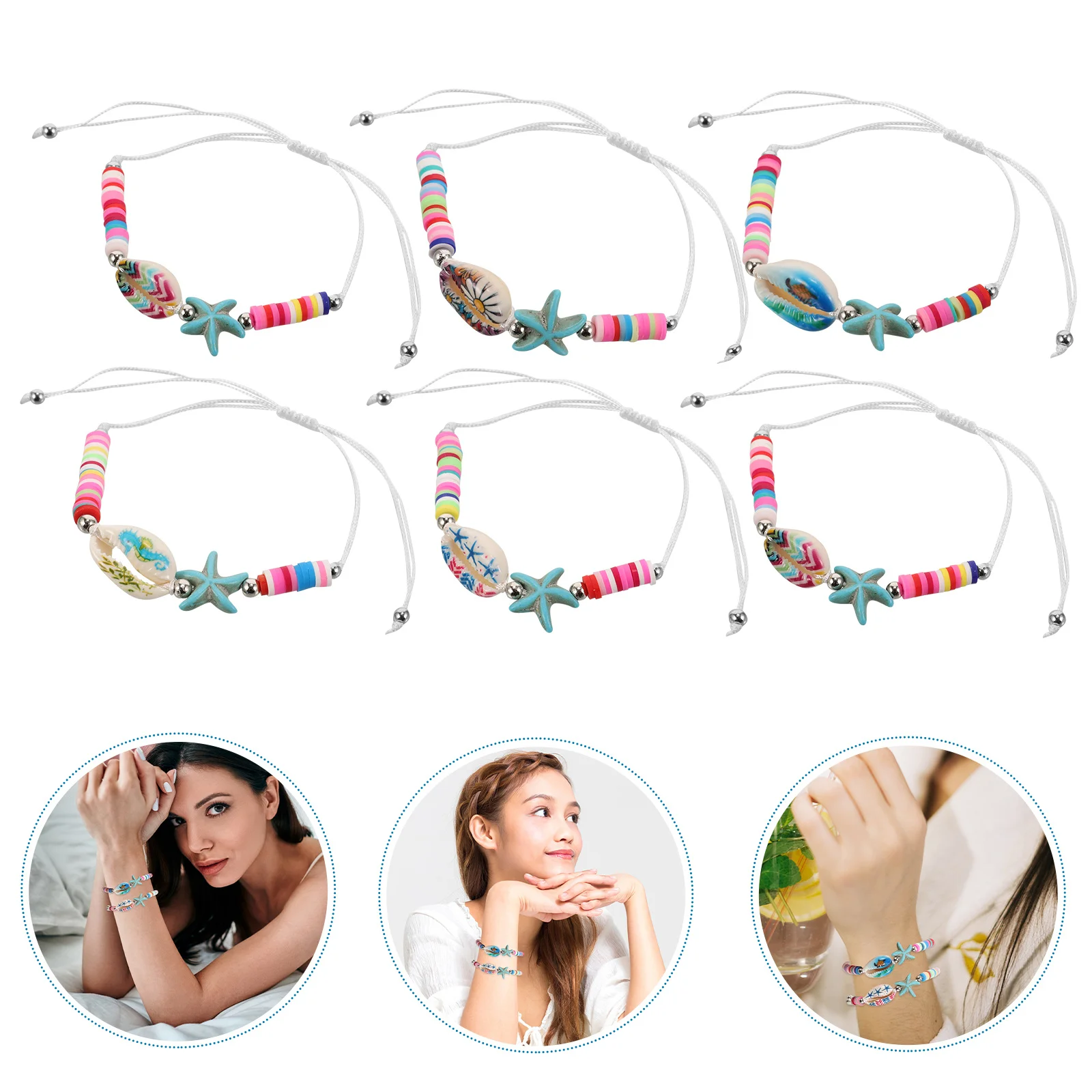 

12Pcs Adjustable Hawaiian Beaded Bracelets Colorful Beach Set Summer Wrist Jewelry Women Charm Bead Bracelet Hawaiian Bracelet