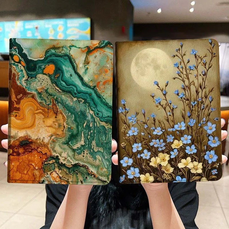 

Чехол для планшета с мраморным узором и цветовыми переходами для Lenovo Xiaoxin Legion Pad Tab Pro GT Y700 Gen4 2 11 P11 M10 K10 3rd Plus Gen