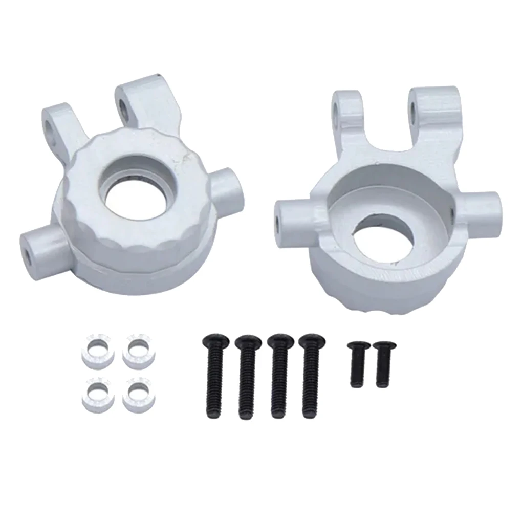 Aluminum Alloy 1/18 Steering Hub Carrier RC Upgrade Part 4piece Durable Steering Block Knuckles For Trx4m RC Car Part