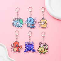 Anime Pokémon Acrylic Keychain Accessaries Cartoon Funny Bag Pendant Cute Creative Charm Car Keyring Friends Fans Gifts