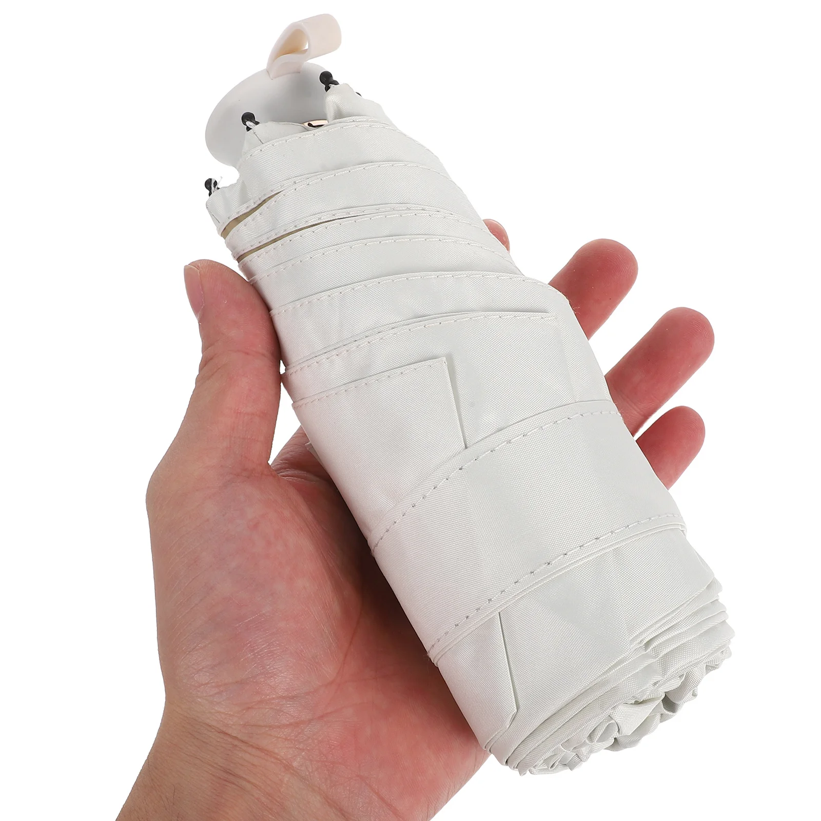 

Mini Travel Umbrella Compact Uv Protection Telescopic Handle Five Fold Design Portable Lightweight for Women Men