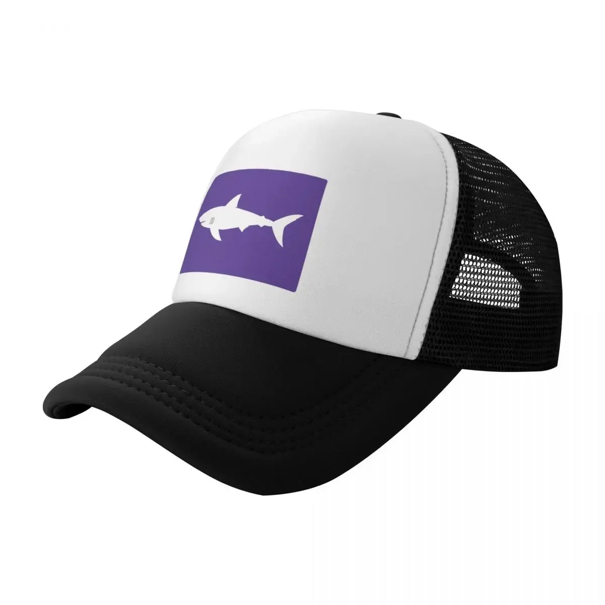 

Shark warning flag purple Baseball Cap fishing hat Gentleman Hat Women Beach Fashion Men's