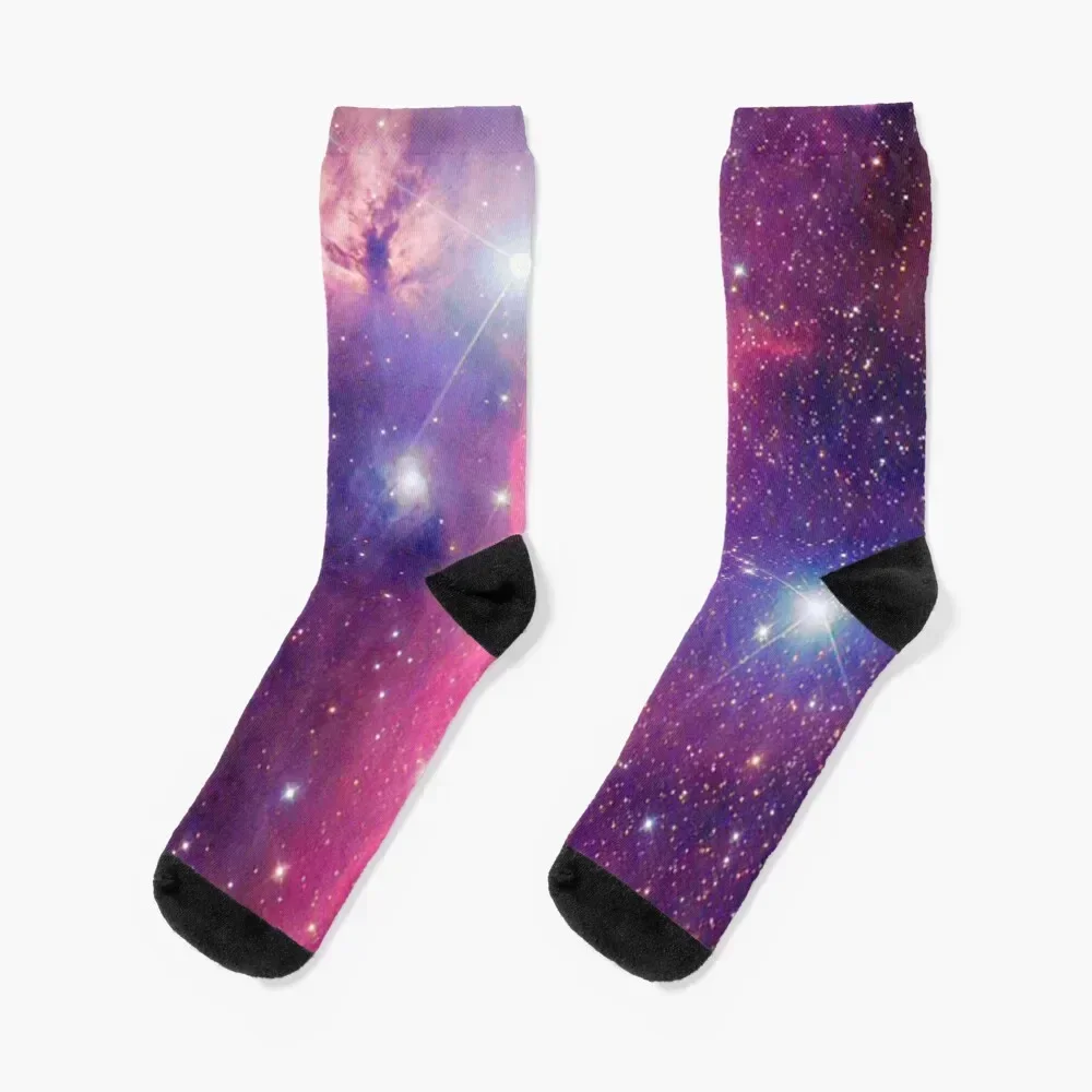 Purple Galaxy Socks anti-slip Stockings man Heating sock hiking Socks Male Women's