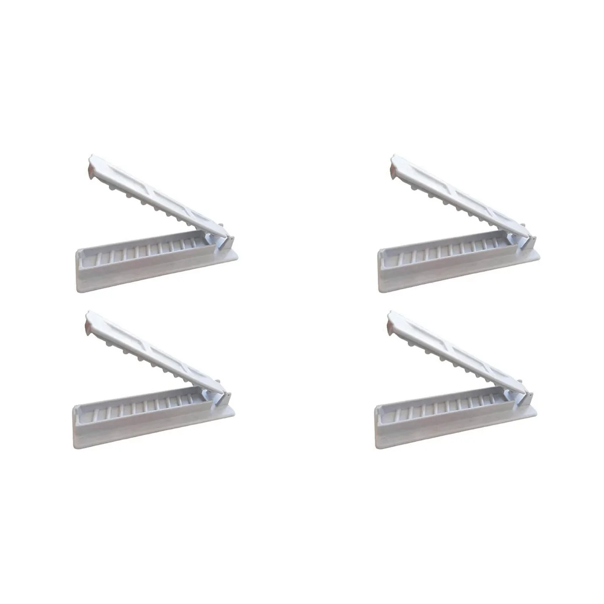 A98E-4Pcs صانع كباب آلة سيخ اللحوم للشواء قابلة لإعادة الاستخدام لصانع ضغط كباب الشواء لملحقات شواية المطبخ، أبيض