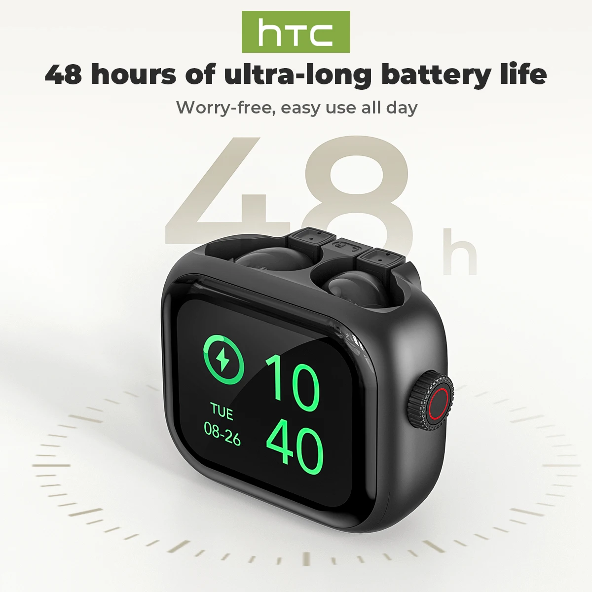 Auriculares Bluetooth TWS HTC NE40 con Traducción IA en Vivo, Pantalla LED, Sonido HiFi, Inalámbricos BT6.0, Modelo 2026