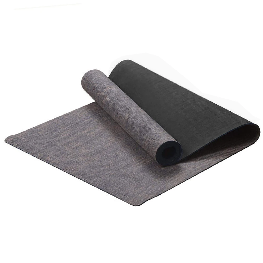 

Factory Direct Sale Men's Pilates Non Slip Odorless Linen Rubber Jute Yoga Mat