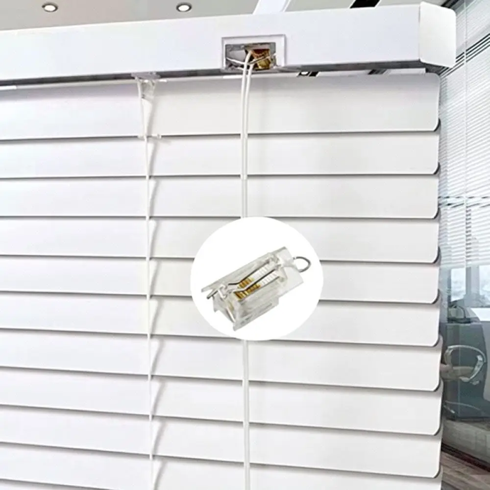 White POM Gear Lock For Bamboo Blinds Cord Fixation Double Latch Mechanism Window Curtain Shade Replacement Parts view 2