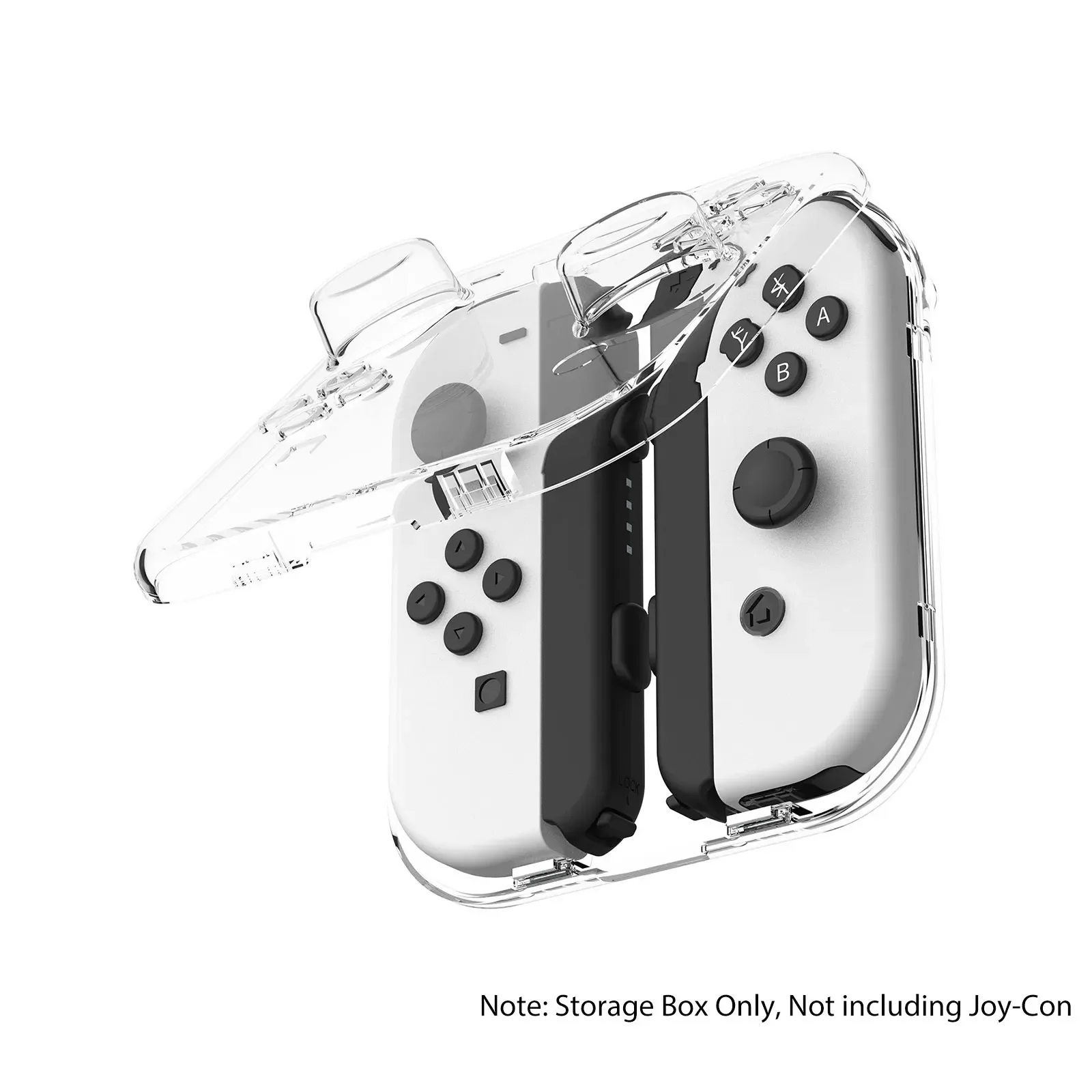 Coque de protection transparente pour Nintendo Switch, poignée LED, coque en cristal, anti-poussière, haute perméabilité, absorption magnétique PC,