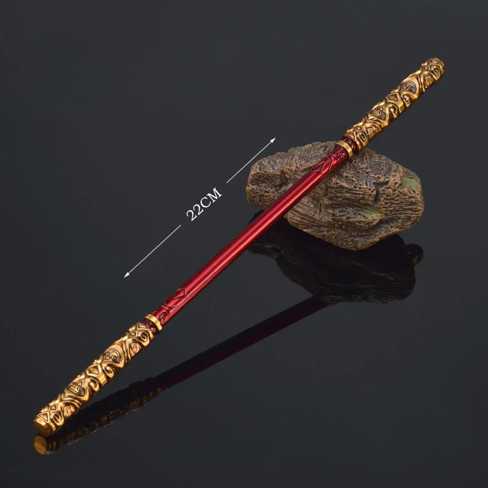 22cm Valorant Agents Wenpon Ruyi Staff Golden Cudgel Game Peripheral Metal Samurai Sword Weapon Model Keychain Gifts Toys Boys