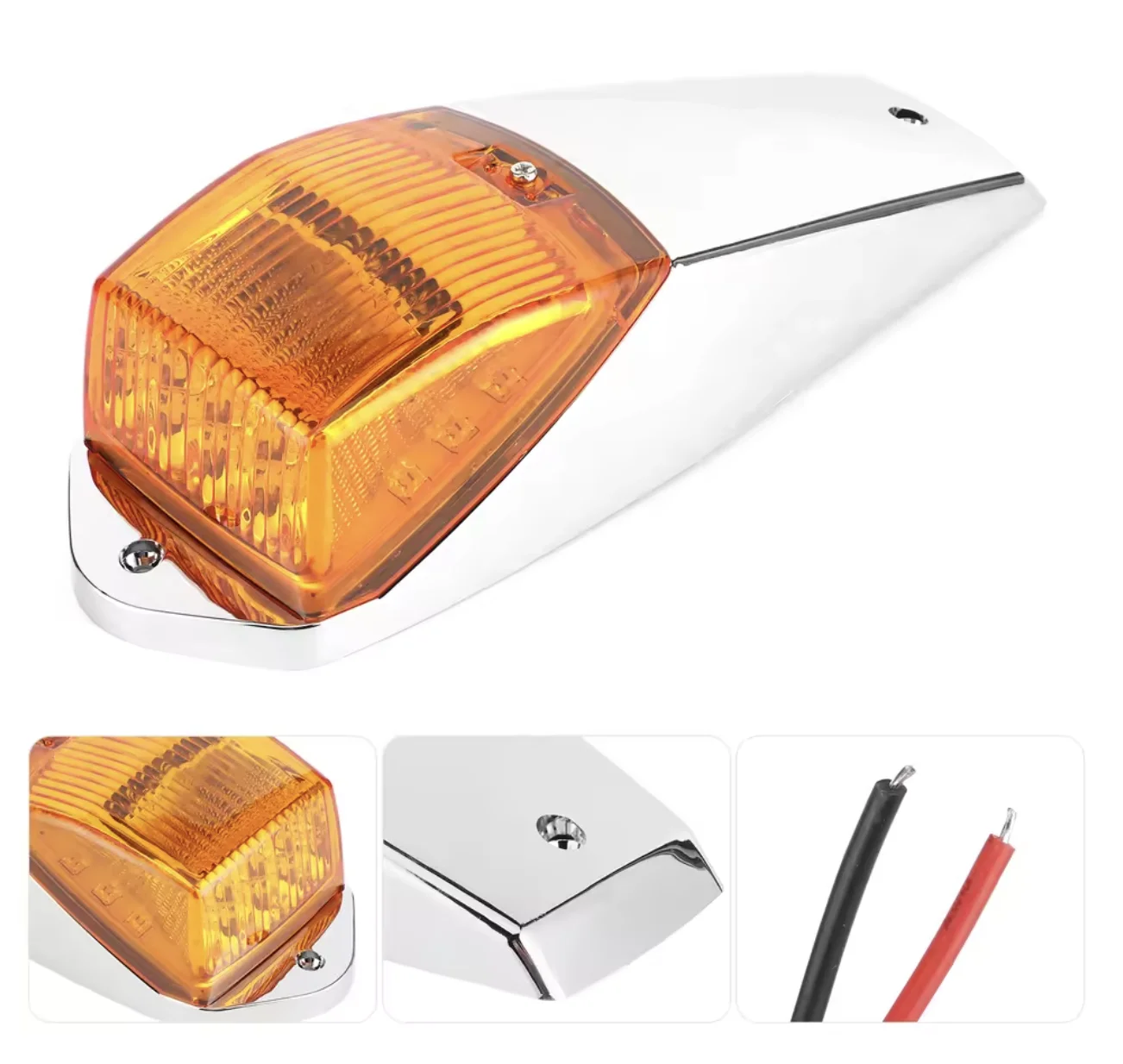 

2 шт. 17-светодиодный верхний фонарь на крыше пикапа и автофургона, янтарный/белый габаритный фонарь на крыше кабины для тяжелых грузовиков