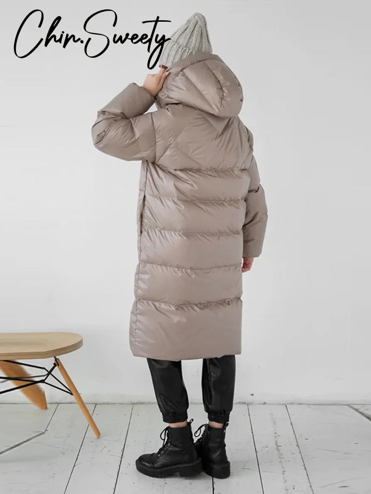 

Long Hoody Solid Women Cotton Coat Elegant Plaid Full Sleeve Zippers Button Female Outwear 2025 Winter Casual Lady Jacket New