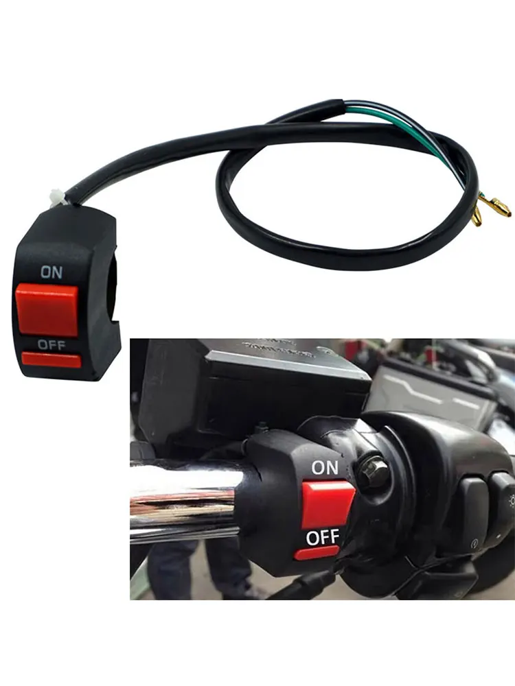 AliExpress NONE Motorcycle 22mm Handlebar Flameout Switch Motorbike ON OFF Button for Moto Bike Headlight Signal Lamp Universal Control Switches