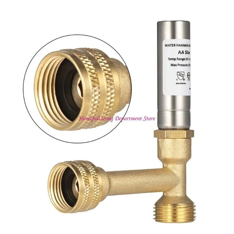

3/4inch Thread Water Hammer Arrestor Copper Washer Hammer Arrestor for Quiet Appliance Operation Easy to Install