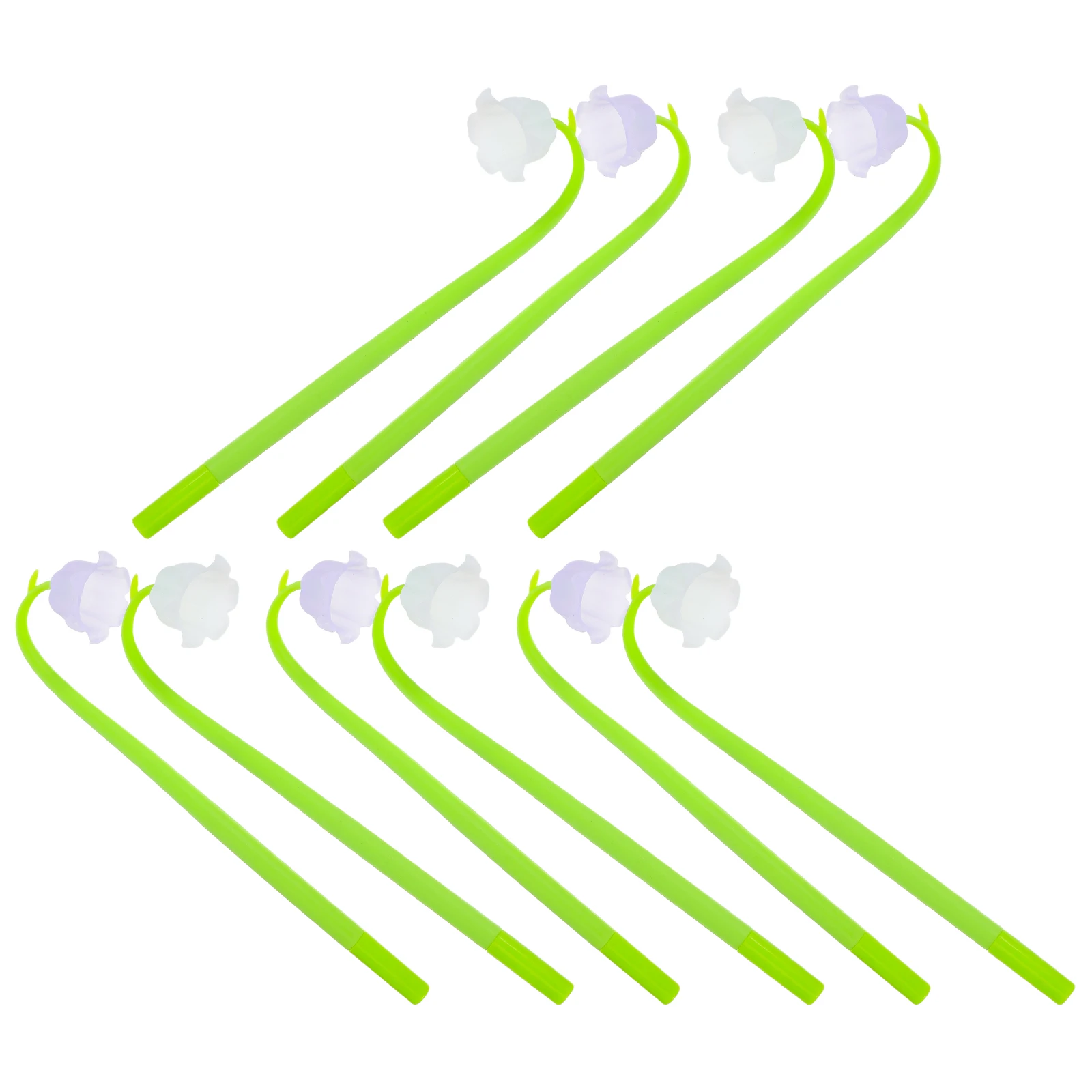 

10pcs 0.5mm Black Lily of Valley Gel Pens Cute School Supplies Writing Accessories Student Stationery Portable