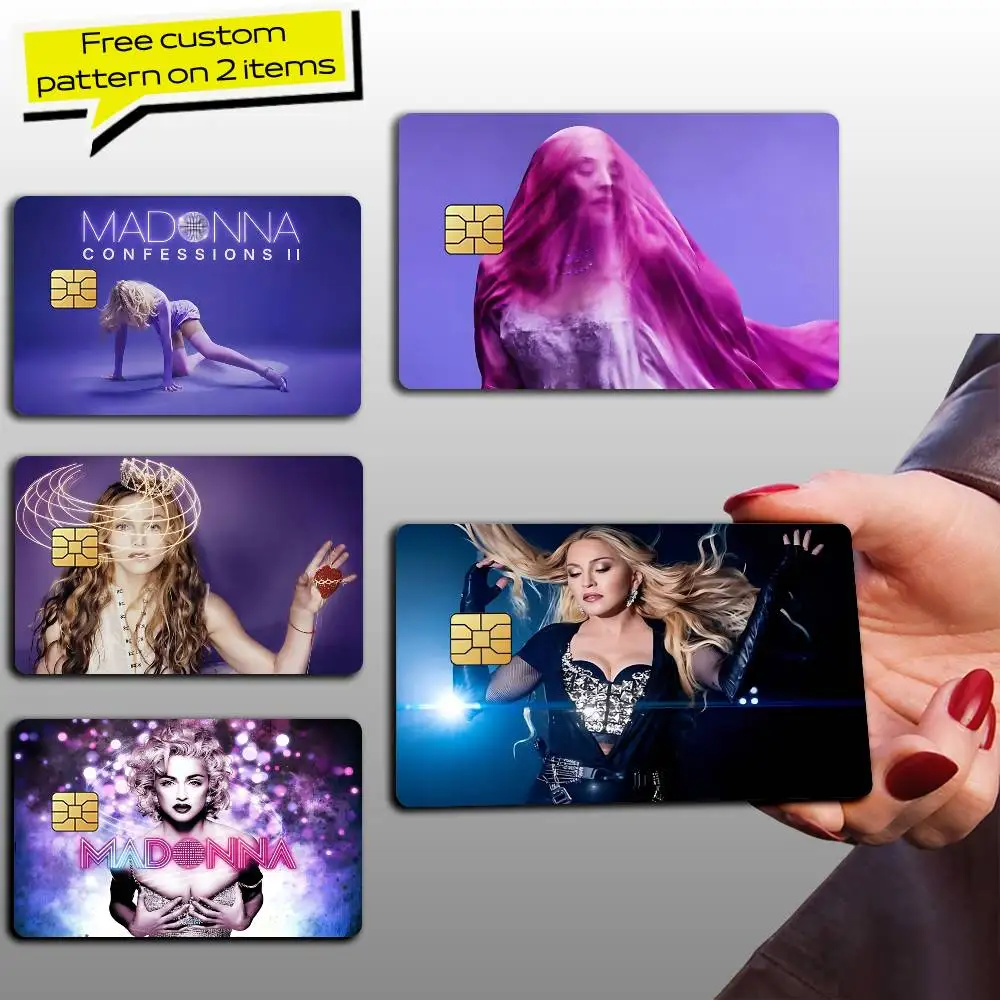 M-Madonn Pop-Queen ConfessionS Card Stickers for Bank Access Protective Waterproof Film Cover Sticker Gift