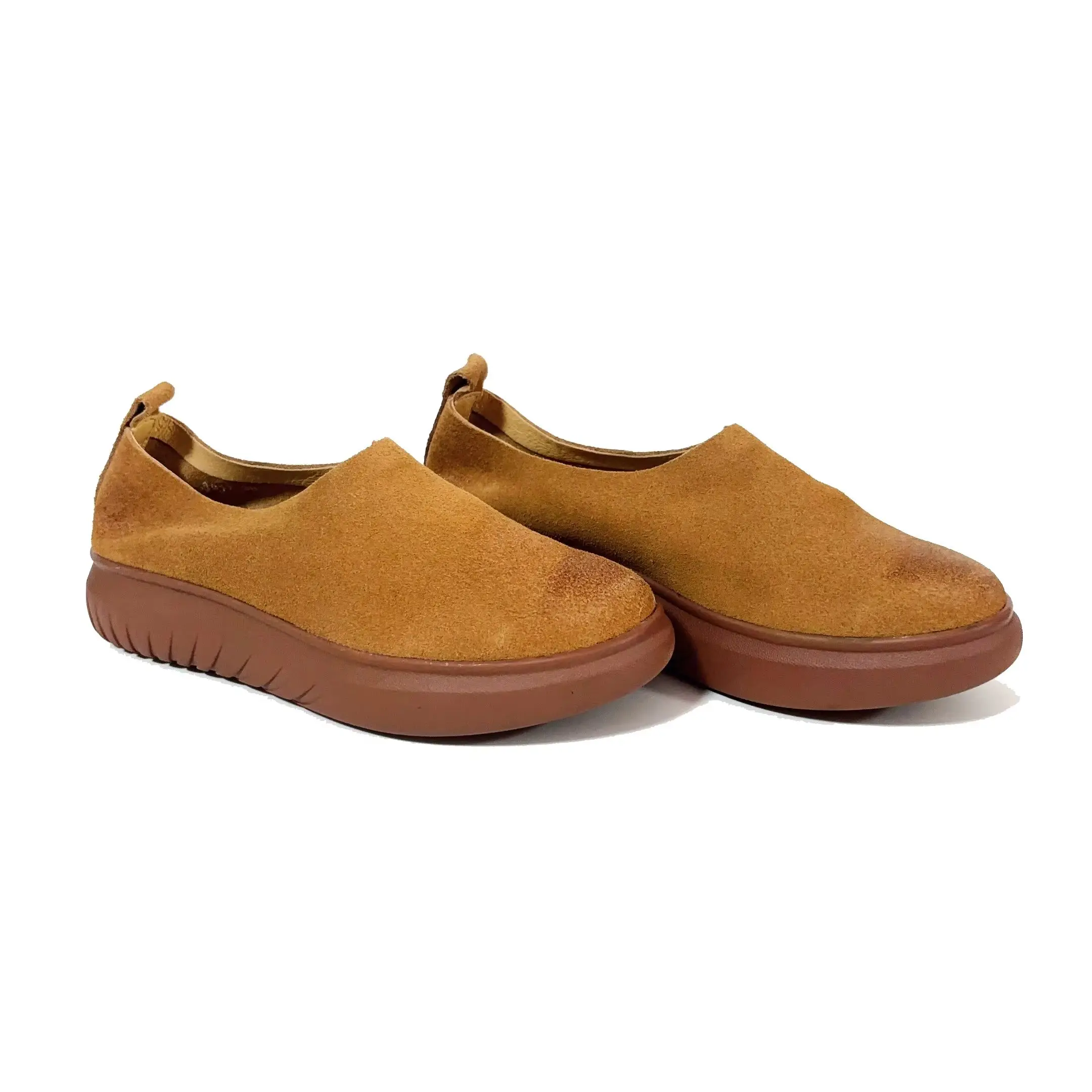 Forest-Style Retro Handmade Genuine Leather Women's Shoes 2026 Summer New Round-Toe Thick-Soled Slip-On Shallow-Mouth Single Shoes for Women