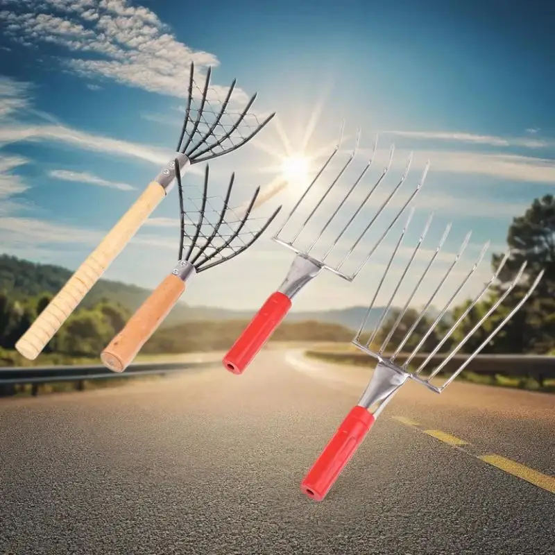 올인원 휴대용 해변 조개 갈퀴 도구, 해산물 조개 갈기 및 정원 농장 제초 및 파기에 이상적입니다.