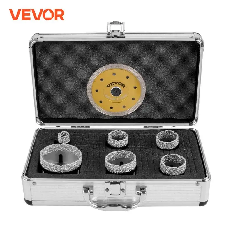 VEVOR Diamond Hole Saw Drill Bits With Blade Dry/Wet Cutting 5/8