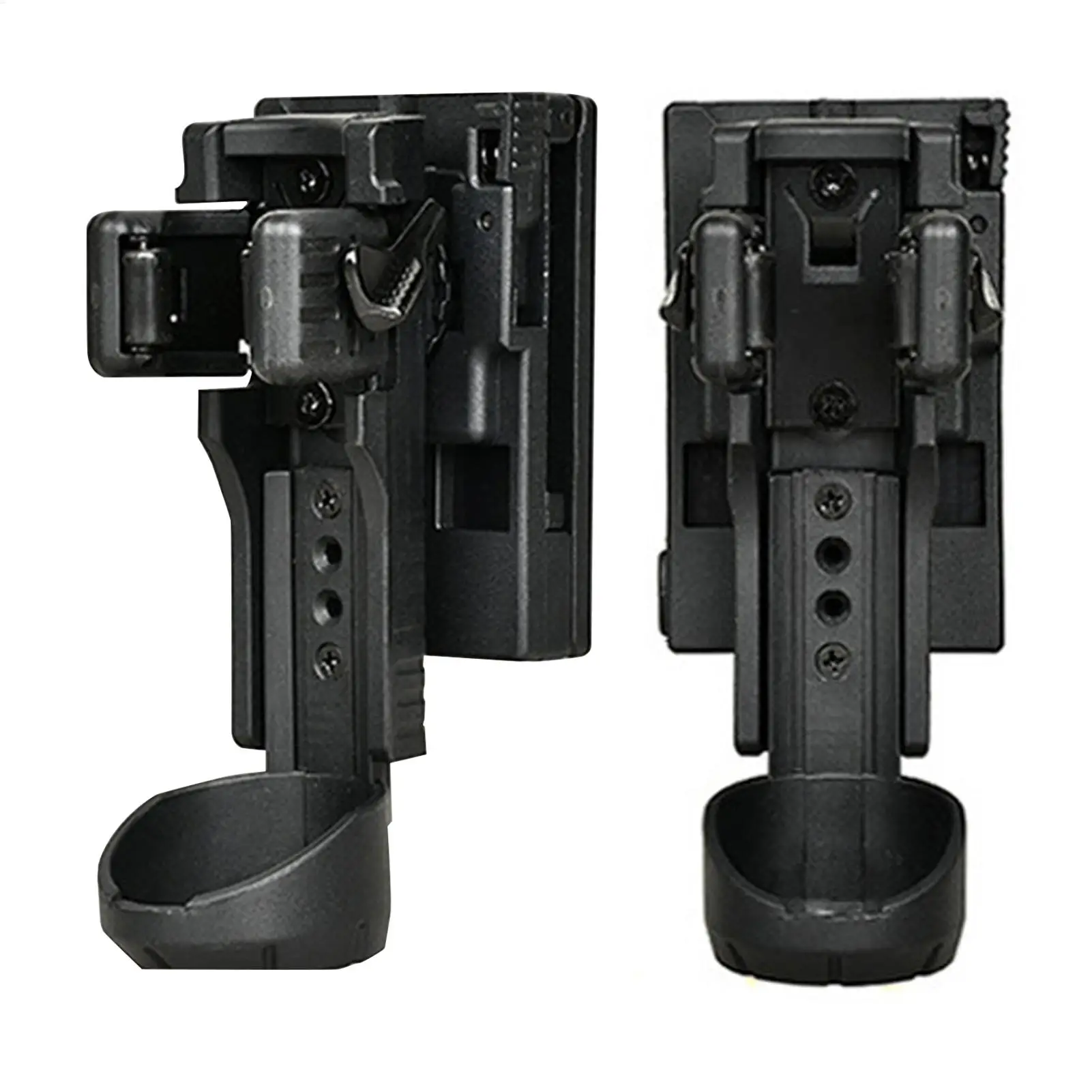 Flashlight Belt Holster Quick-draw Rotatable Flashlight Pouch Carrier with anti-snatch waist hanger and back panel