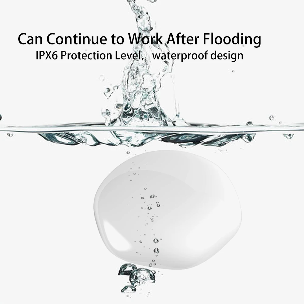 ZigBee Water Leakage Sensor Flood Detector Home Alarm System Security Protection Tuya Smart Life Leak Alert Overflow Waterproof