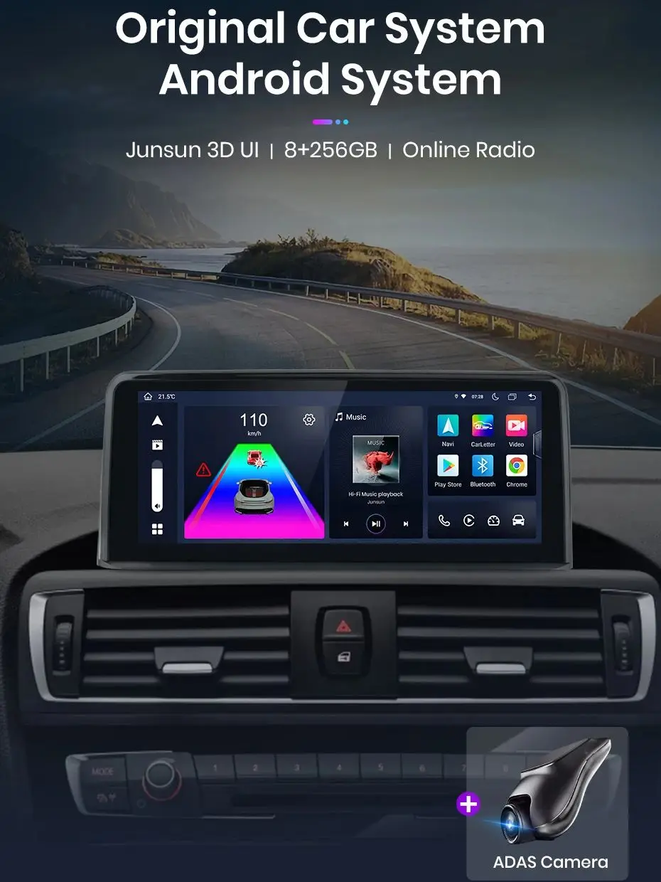 Junsun Drahtlose Carplay Android Auto Multimedia Auto Radio Für BMW 1 2 3 4 Serie F20 F21 F22 F30 F31 F32 F33 F34 F36 NBT System