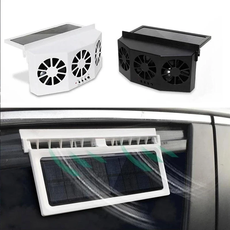 Window Fan 3 Cooler Solar Fan Car Ventilation Energy-Saving Vent Radiator Rear Seat Front Seat Purifier Odor Removal