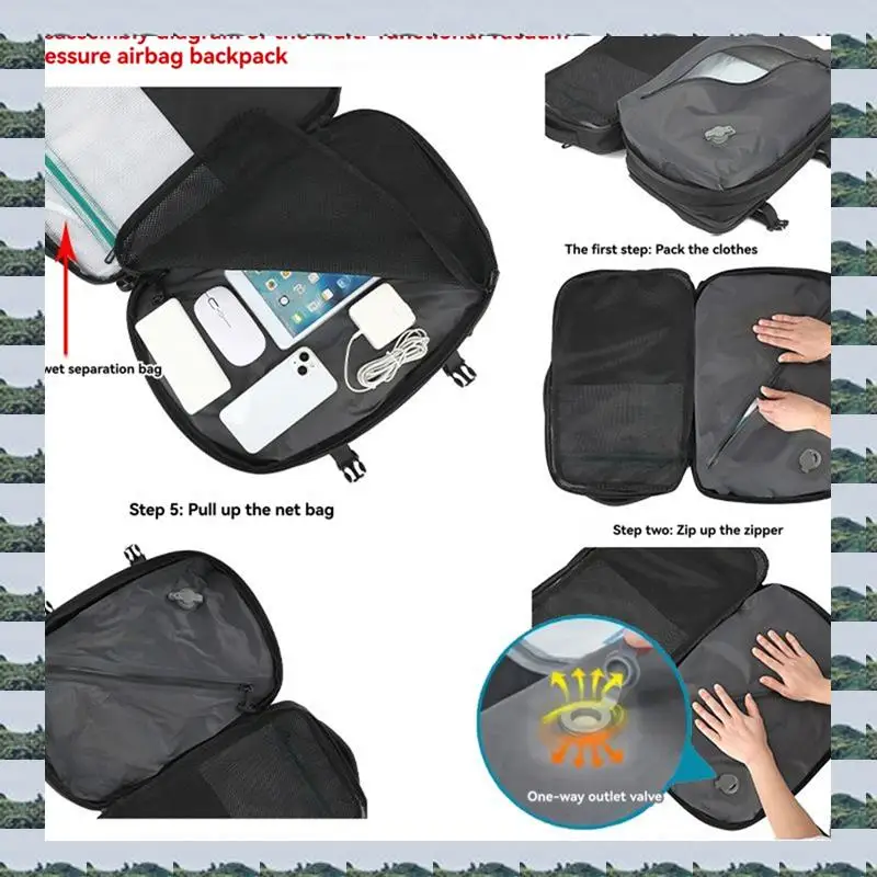 ABQR Vacuum Backpack Multi-Function Travel Backpack For Traveling And Carrying More Items