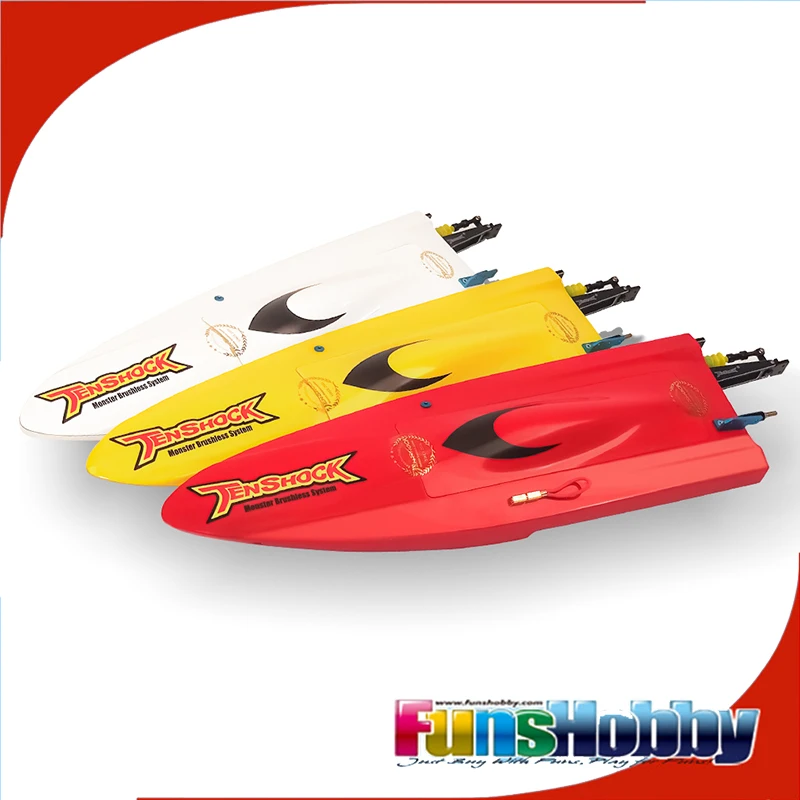 Tenshock Mini Mono Ⅱ Glass Fiber ARTR RC Toy Boat W/Motor ESC Propeller High Speed Remote Radio Control Electric For Kids Adult