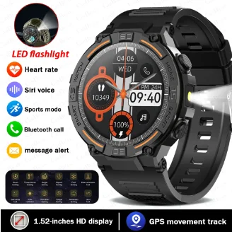 

XIAOMI 2026 Military Outdoor Smart Watch GPS 1.52" Ultra HD Display Bluetooth Call Heart Rate IP69K Waterproof AI Smartwatch Men