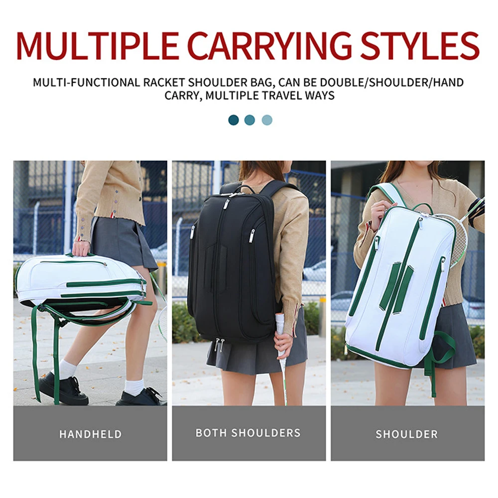 1PCS Multi-Use Beach Tennis Bag for Sport Convertible Padel Backpack with Shoe Compartment, Laptop Sleeve,Fence Hook