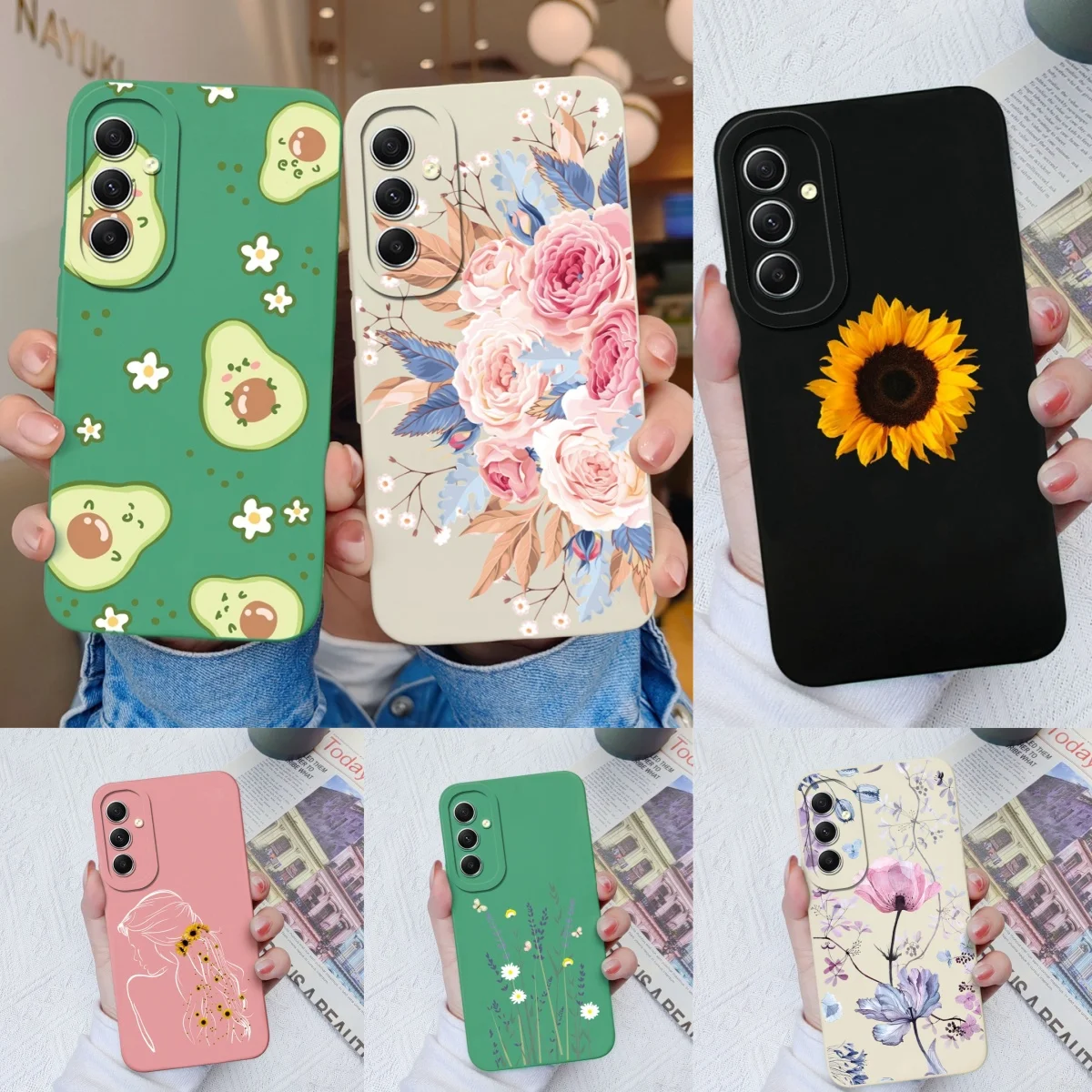 Case For Samsung Galaxy A32 A33 A34 Beautiful Flower Senior Silicone Fall Prevention Protective For Samsung A 32 A 33 A 34 Coque