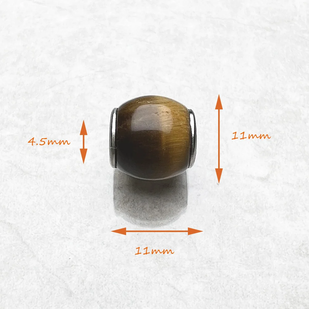 Beads Charm Brown, 925 Sterling Silver Tiger Eye Jewelry Karma European Accessories